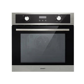 Devanti Electric Built In Wall Oven 80L Convection Grill Ovens Stainless Steel - RnR Galore