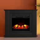 Devanti Electric Fireplace Fire Heater 2000W Black - RnR Galore