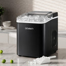 Devanti Ice Maker Machine Portable 12kg Countertop w/Self Cleaning 1.2L Black - RnR Galore