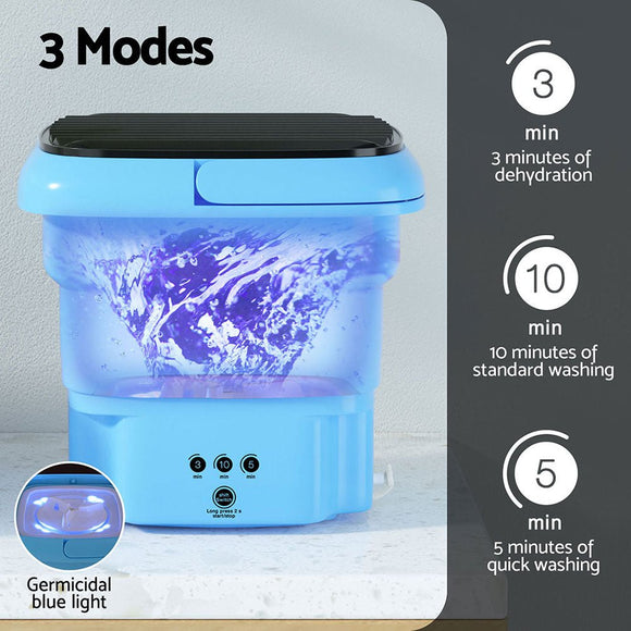 Devanti Portable Washing Machine 4.5L Blue - RnR Galore