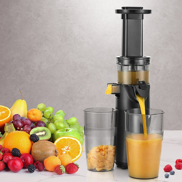 Devanti Slow Juicer Cold Press Fruit Juice Extractor 130W Black - RnR Galore