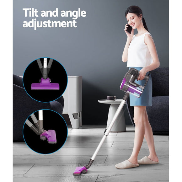 Devanti Stick Vacuum Cleaner Bagless Corded 500W Purple - RnR Galore