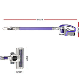 Devanti Stick Vacuum Cleaner Cordless HEPA Filter Purple 150W - RnR Galore