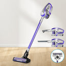 Devanti Stick Vacuum Cleaner Roller Brush Cordless 150W Purple - RnR Galore