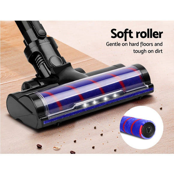 Devanti Stick Vacuum Cleaner Roller Brush Cordless 150W Purple - RnR Galore