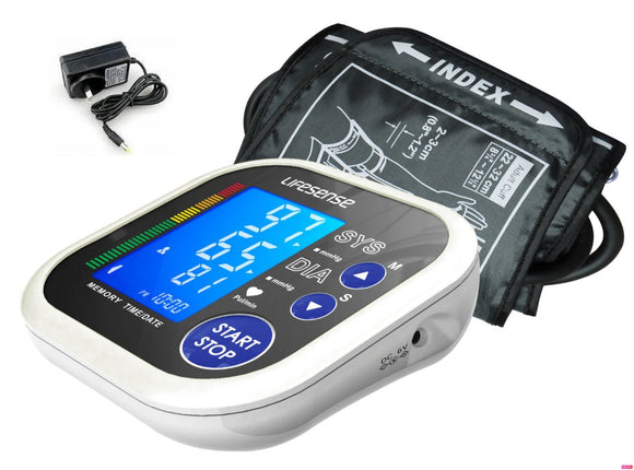 Digital Blood Pressure Monitor with AC Adapter, Cuff - RnR Galore
