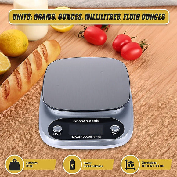 Digital Kitchen Scale LCD Electronic Postal Food Weight Scales 10kg/1g - RnR Galore