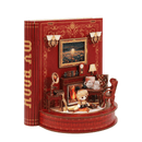 DIY Book Nook Kit Book Theater 3D Wooden Puzzle Miniature Dollhouse Bookshelf Insert with LED Light, 222 Pieces Bookend Decor for Adults Teens, Creative Gift for Book Lovers - RnR Galore