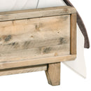 Double Size Wooden Bed Frame in Solid Wood Antique Design Light Brown - RnR Galore