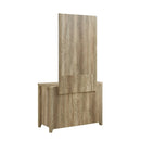 Dresser with 3 Storage Drawers in Natural Wood like MDF in Oak Colour with Mirror - RnR Galore