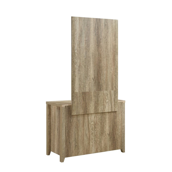 Dresser with 3 Storage Drawers in Natural Wood like MDF in Oak Colour with Mirror - RnR Galore