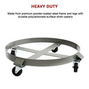 Drum Dolly 450kg 55 Gallon w Swivel Casters Heavy Duty Steel Frame Non Tipping - RnR Galore