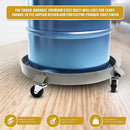 Drum Dolly 450kg 55 Gallon w Swivel Casters Heavy Duty Steel Frame Non Tipping - RnR Galore
