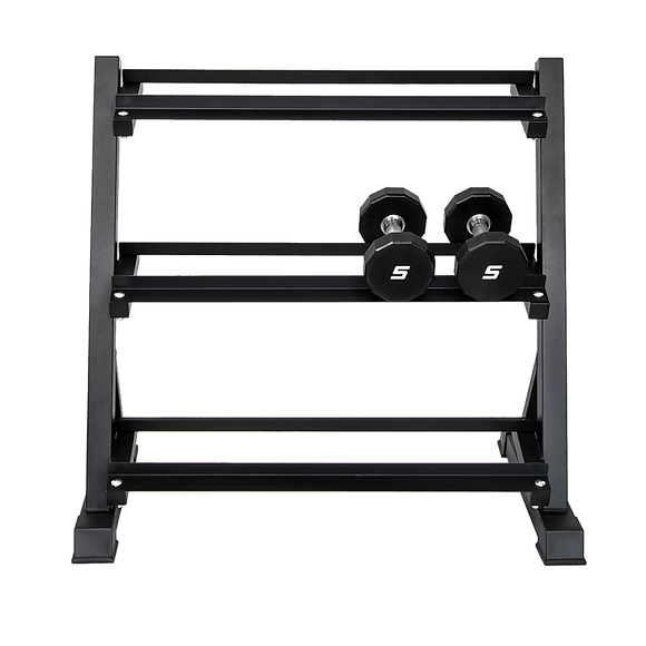 Dumbbell Rack Storage Stand Hex Weight Heavy Duty 3 Tier Wide Home Gym Fitness - RnR Galore