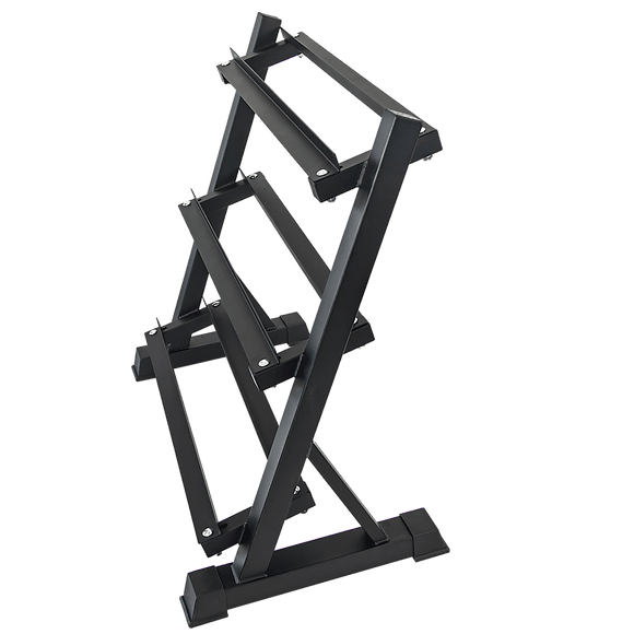 Dumbbell Rack Storage Stand Hex Weight Heavy Duty 3 Tier Wide Home Gym Fitness - RnR Galore