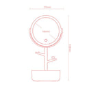 Ecoco Smart LED Light Cosmetic Makeup Mirror USB Touch Screen Home Desk Vanity 360° Pink - RnR Galore