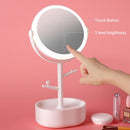 Ecoco Smart LED Light Cosmetic Makeup Mirror USB Touch Screen Home Desk Vanity 360° Pink - RnR Galore