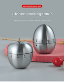 Egg Shape Stainless Steel Kitchen Timer Mechanical Cooking Timer - Wind - Up 60 Minute Countdown Timer - Loud Ring 72dB Baking Tool with Non - Slip Base - Battery - Free Analog Timer for Home Office - RnR Galore