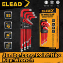 ELEAD 13Pc Extra Large Hex Key Set Long Allen Key Wrench Ball End SAE 5/64" - 3/4 - RnR Galore