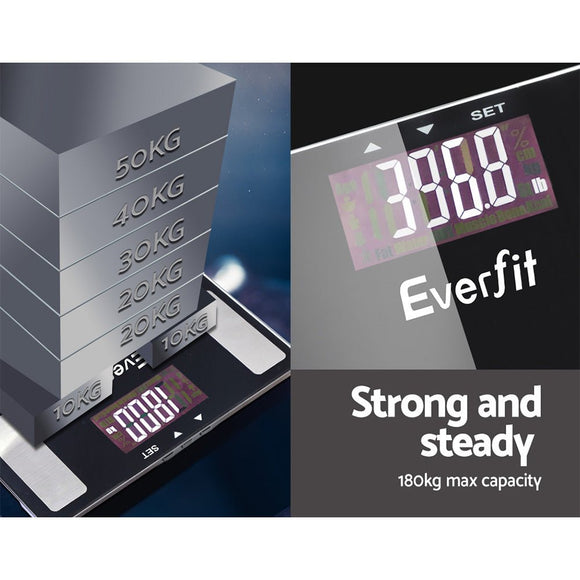 Electronic Digital Bathroom Scales Body Fat Scale Bluetooth Weight 180KG - RnR Galore