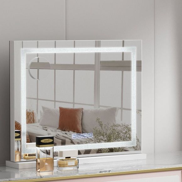 Embellir Bluetooth Makeup Mirror 58x46cm Hollywood Vanity with LED Light Crystal - RnR Galore