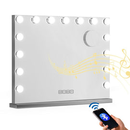 Embellir Bluetooth Makeup Mirror 58x46cm Hollywood Vanity with LED Light Wall - RnR Galore