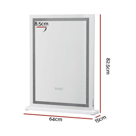 Embellir Bluetooth Makeup Mirror 58x80cm Hollywood Vanity with LED Light Crystal - RnR Galore