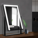 Embellir Makeup Mirror 25x30cm Hollywood Vanity with LED Light Rotation Black - RnR Galore