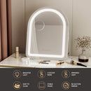 Embellir Makeup Mirror 35x45cm Dressing Vanity LED Stripe Light with 5x Magnification Rotation White Arch - RnR Galore