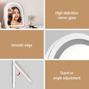 Embellir Makeup Mirror 35x45cm Dressing Vanity LED Stripe Light with 5x Magnification Rotation White Arch - RnR Galore