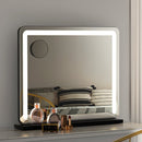 Embellir Makeup Mirror 60x50cm Hollywood Vanity with LED Light Tabletop Black - RnR Galore