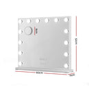 Embellir Makeup Mirror 60x52cm Hollywood Vanity with LED Light Tabletop White - RnR Galore