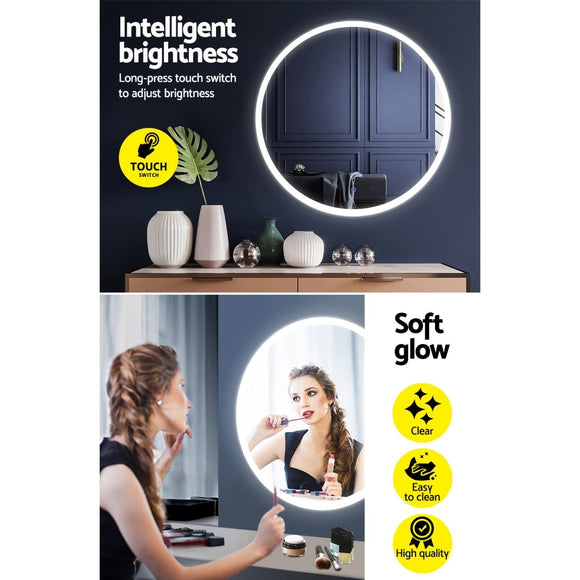 Embellir Wall Mirror 80cm with Led light Makeup Home Decor Bathroom Round Vanity - RnR Galore