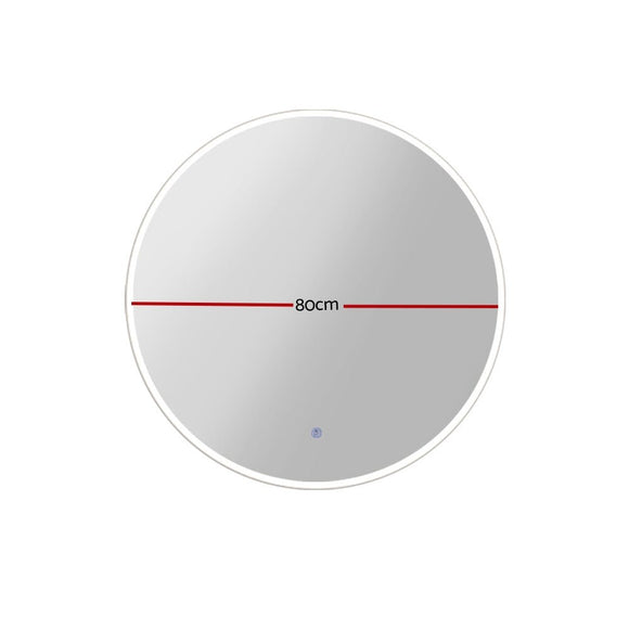 Embellir Wall Mirror 80cm with Led light Makeup Home Decor Bathroom Round Vanity - RnR Galore