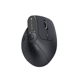 Ergonomic Vertical Mouse - 2.4G/Bluetooth Multi - Mode, LED Display, 57 - Degree Angle, & 400mAh Battery(Black) - RnR Galore