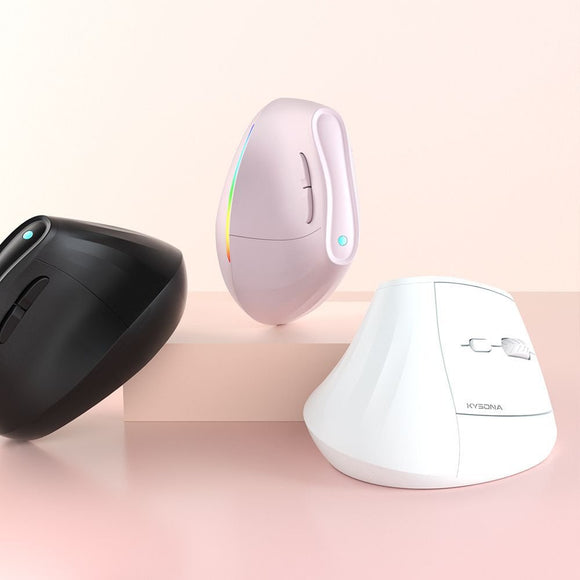 Ergonomic Vertical Mouse - Multi - Device Bluetooth5.0 & 2.4G Wireless, Adjustable DPI, Silent Click(green) - RnR Galore