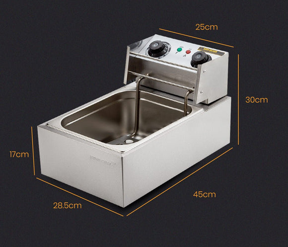 EuroChef Commercial Electric Deep Fryer Frying Basket Chip Cooker Fry Scoop - RnR Galore