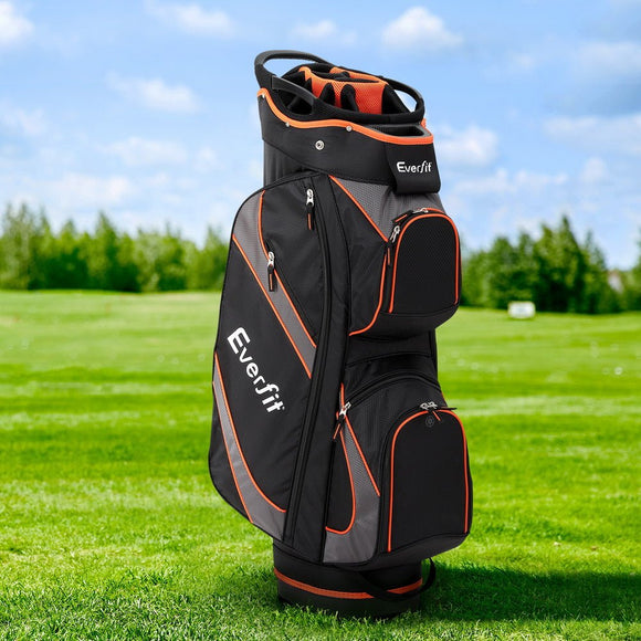 Everfit 14 Ways Dividers Golf Bag Stand Insulated Carry Bag Zippered Rain Cover - RnR Galore