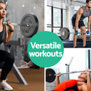 Everfit 18kg Barbell Set Weight Plates Bar Lifting Bench 168cm - RnR Galore