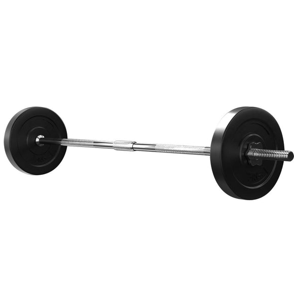Everfit 18kg Barbell Set Weight Plates Bar Lifting Bench 168cm - RnR Galore