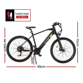 Everfit 27.5 Inch Electric Bike Mountain Bicycle eBike Battery 21 Speed - RnR Galore