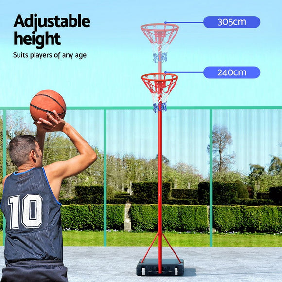 Everfit 3.05M Netball Hoop Basketball Stand System Net Ring - RnR Galore
