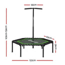 Everfit 48inch Hexagon Fitness Trampoline Rebounder Adjustable Handrail Green - RnR Galore