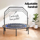 Everfit 48inch Round Fitness Trampoline Rebounder Adjustable Handrail Blue - RnR Galore