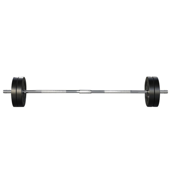Everfit 48kg Barbell Set Weight Plates Bar Lifting Bench 168cm - RnR Galore