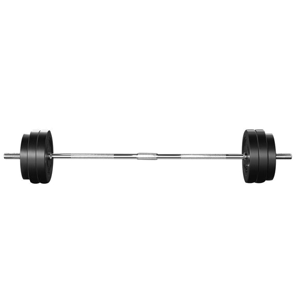 Everfit 58kg Barbell Set Weight Plates Bar Lifting Bench 168cm - RnR Galore