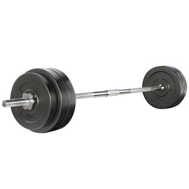 Everfit 58kg Barbell Set Weight Plates Bar Lifting Bench 168cm - RnR Galore
