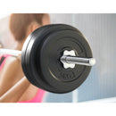 Everfit 58kg Barbell Set Weight Plates Bar Lifting Bench 168cm - RnR Galore