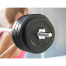 Everfit 78kg Barbell Set Weight Plates Bar Lifting Bench 168cm - RnR Galore