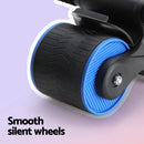 Everfit Ab Roller Automatic Rebound Abdominal Wheel Home Gym Workout Blue - RnR Galore